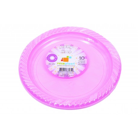 Party Time Tabak 22 Cm Pembe