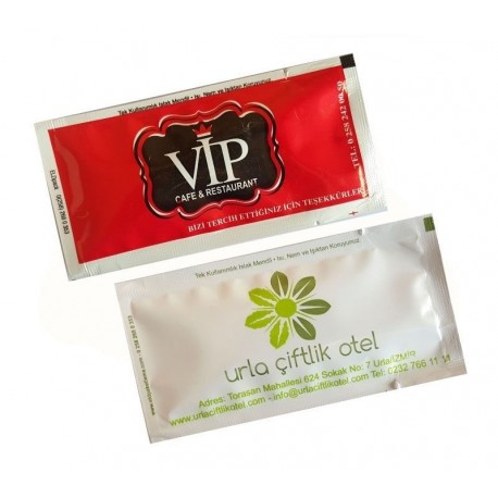 Özel Baskılı Kolonyalı Mendil Büyük Boy 6 x 12 cm