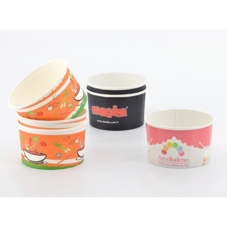 Özel Baskılı Karton Çorba Kasesi 16 Oz