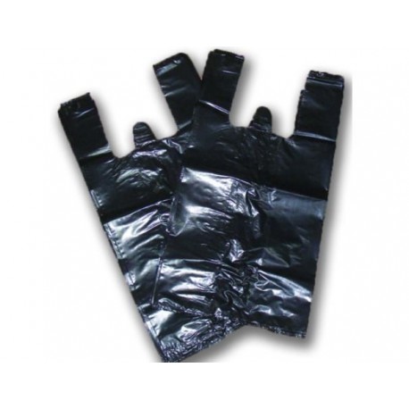 Hışır Siyah Atlet Poşet Orta Boy 24x49 cm